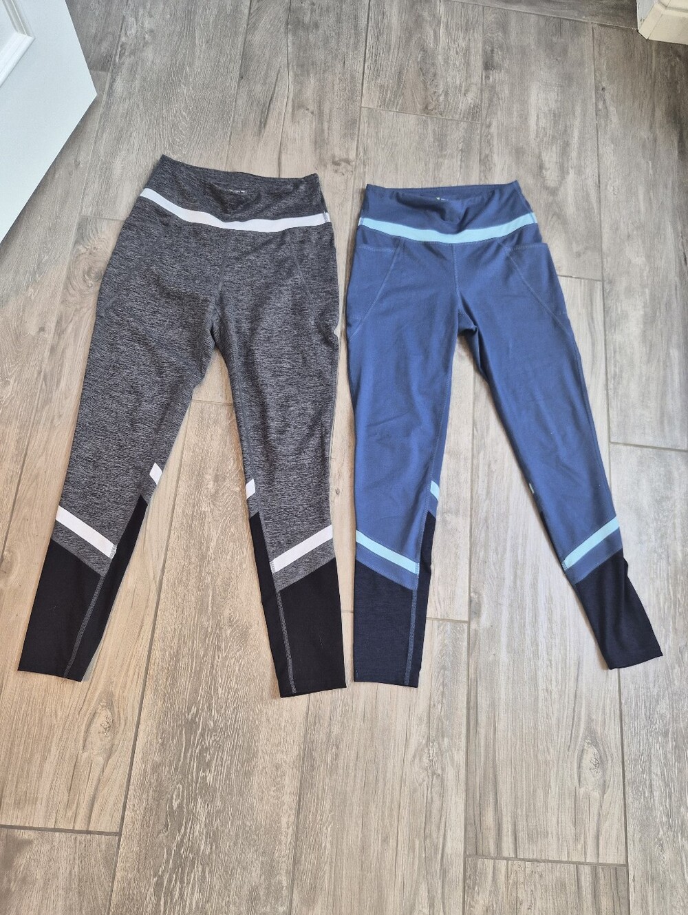Tek Gear Colorblock 2 Leggings - Blue and Gray